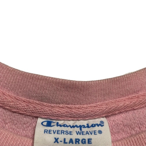 RARE 90s Vintage Pink Champion Reverse Weave Crewneck Sweater Size Adult X-Large